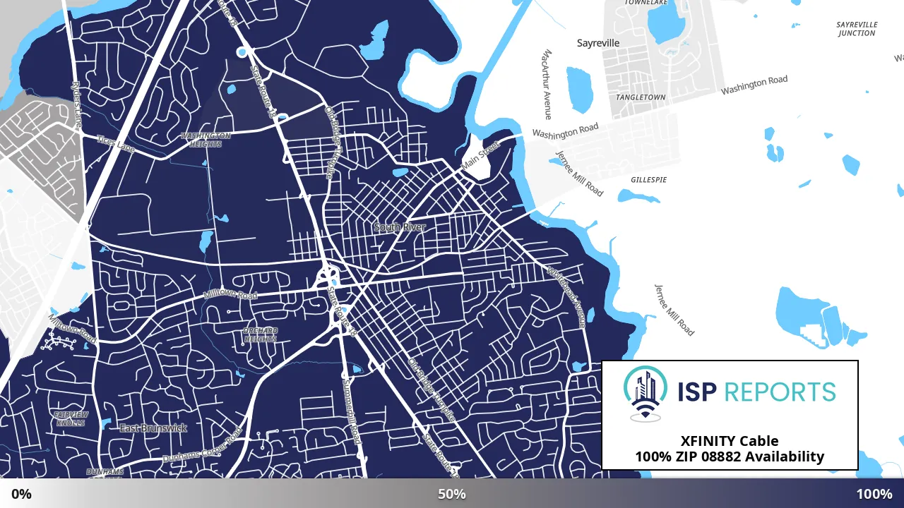 08882, NJ map of internet availability