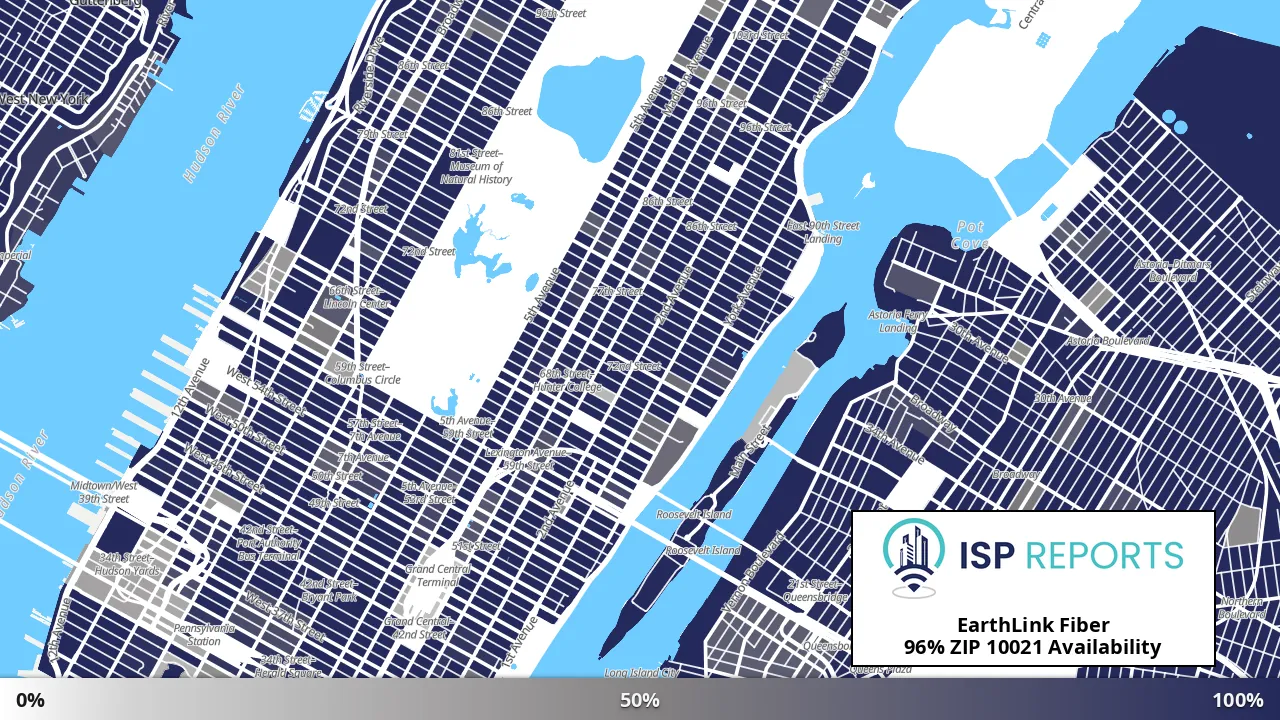 10021, NY map of internet availability