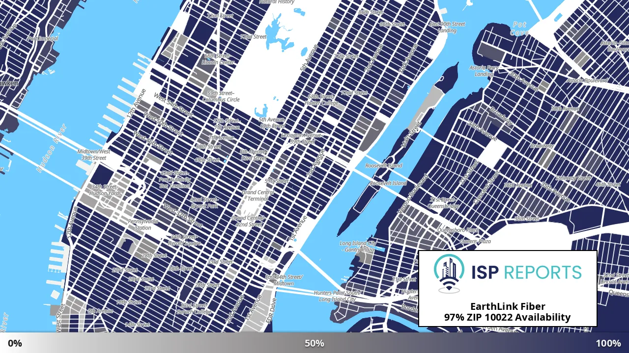 10022, NY map of internet availability