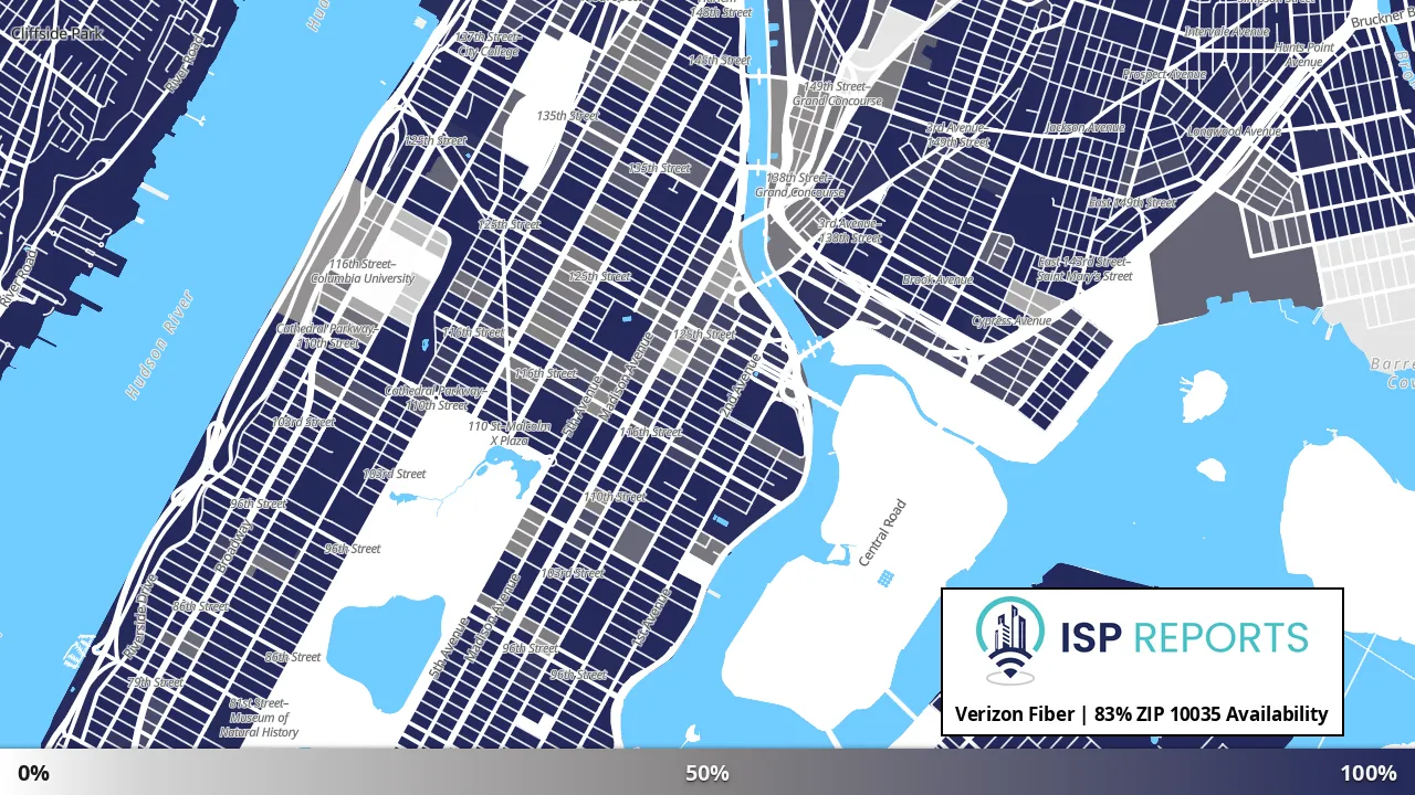 10035, NY map of internet availability