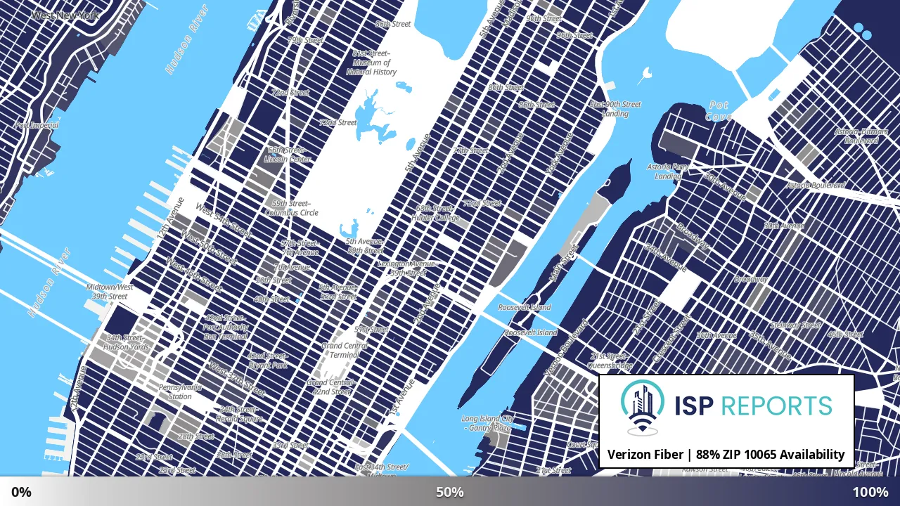 10065, NY map of internet availability