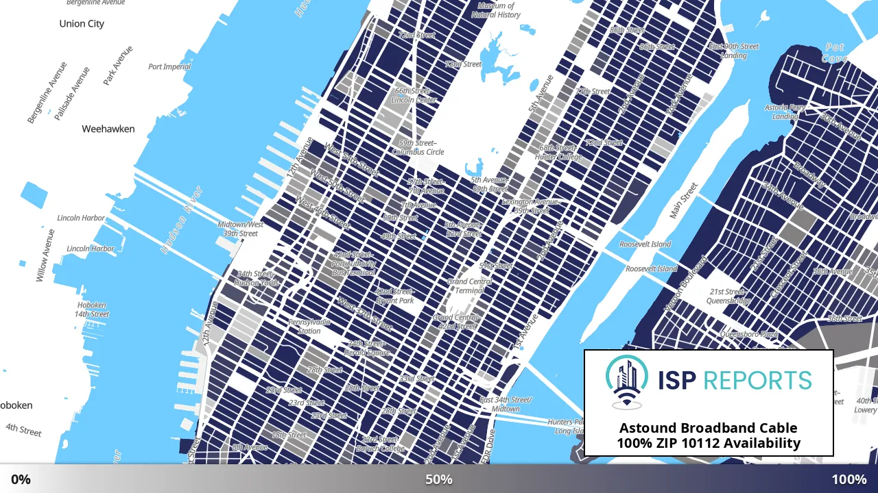 10112, NY map of internet availability