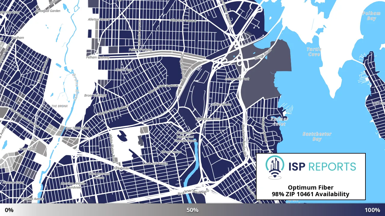 10461, NY map of internet availability