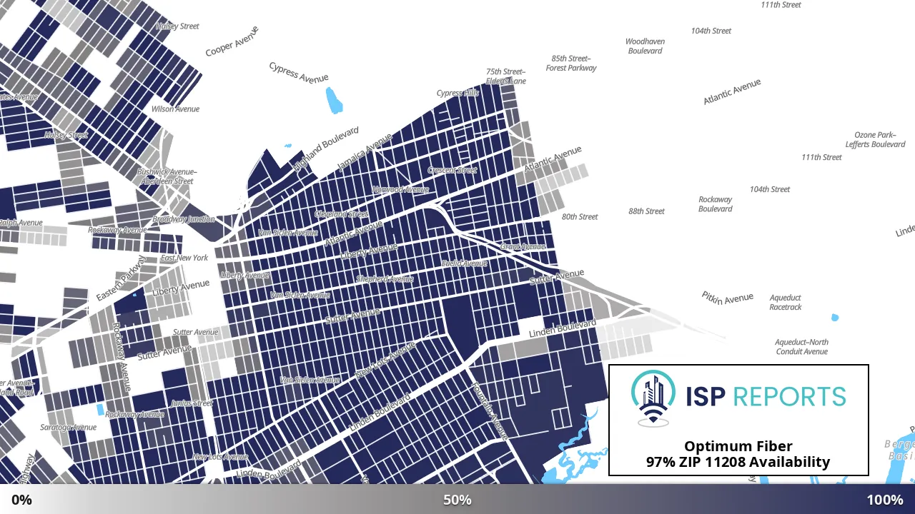 11208, NY map of internet availability