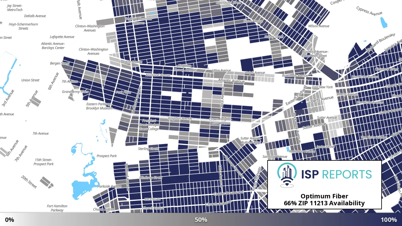 11213, NY map of internet availability
