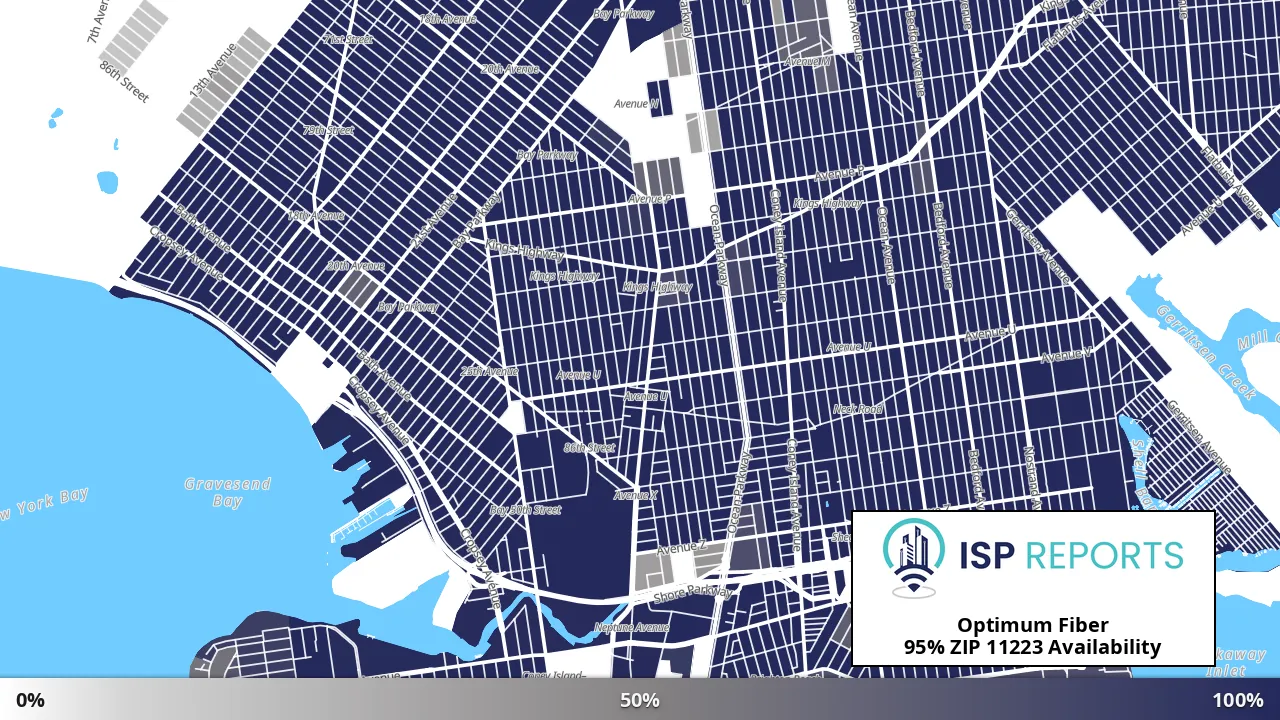 11223, NY map of internet availability