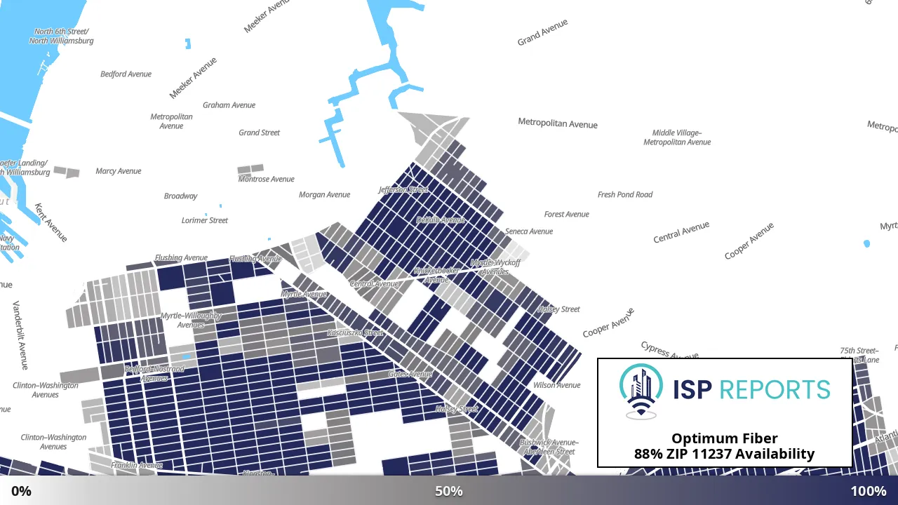11237, NY map of internet availability