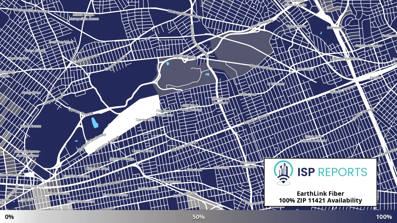 11421, NY map of internet availability