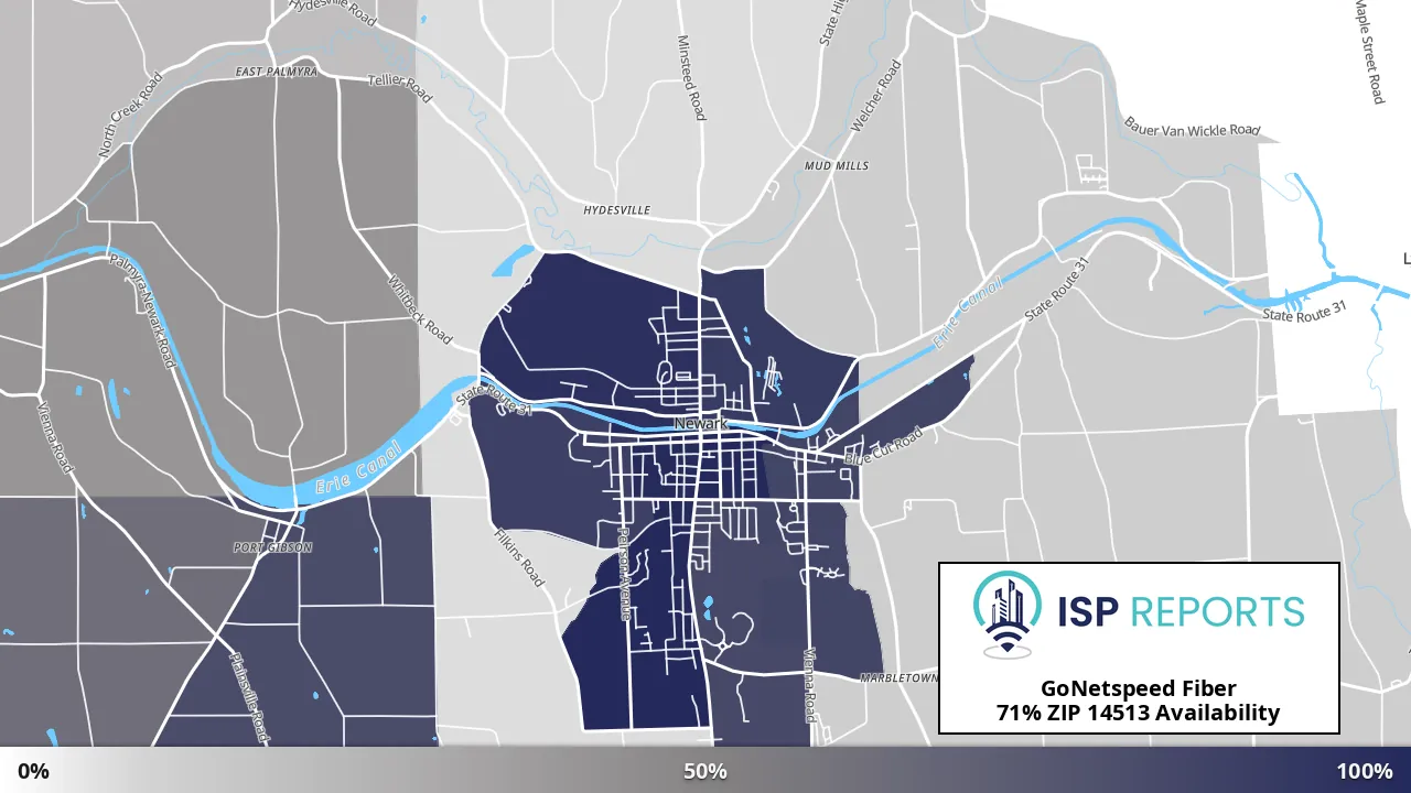 14513, NY map of internet availability