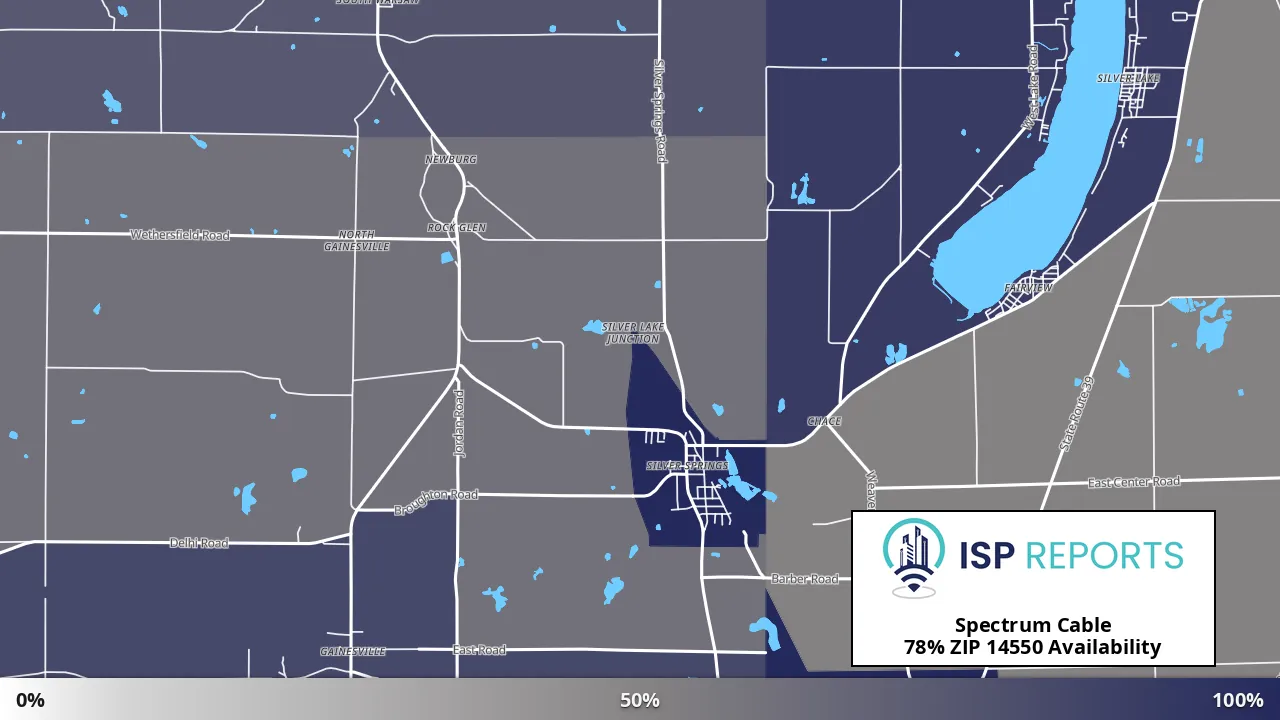 14550, NY map of internet availability