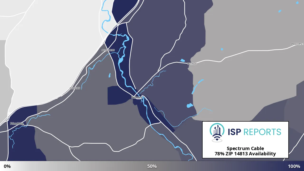 14813, NY map of internet availability