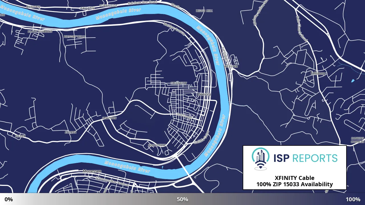15033, PA map of internet availability