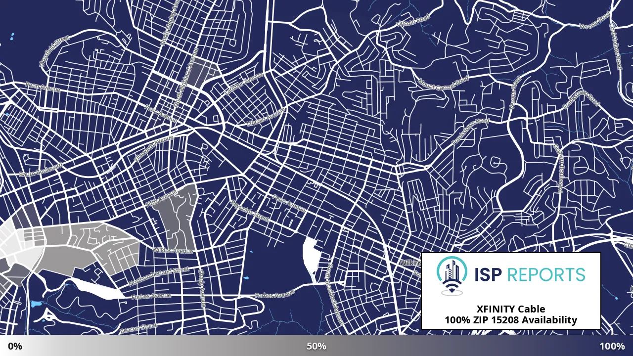 15208, PA map of internet availability