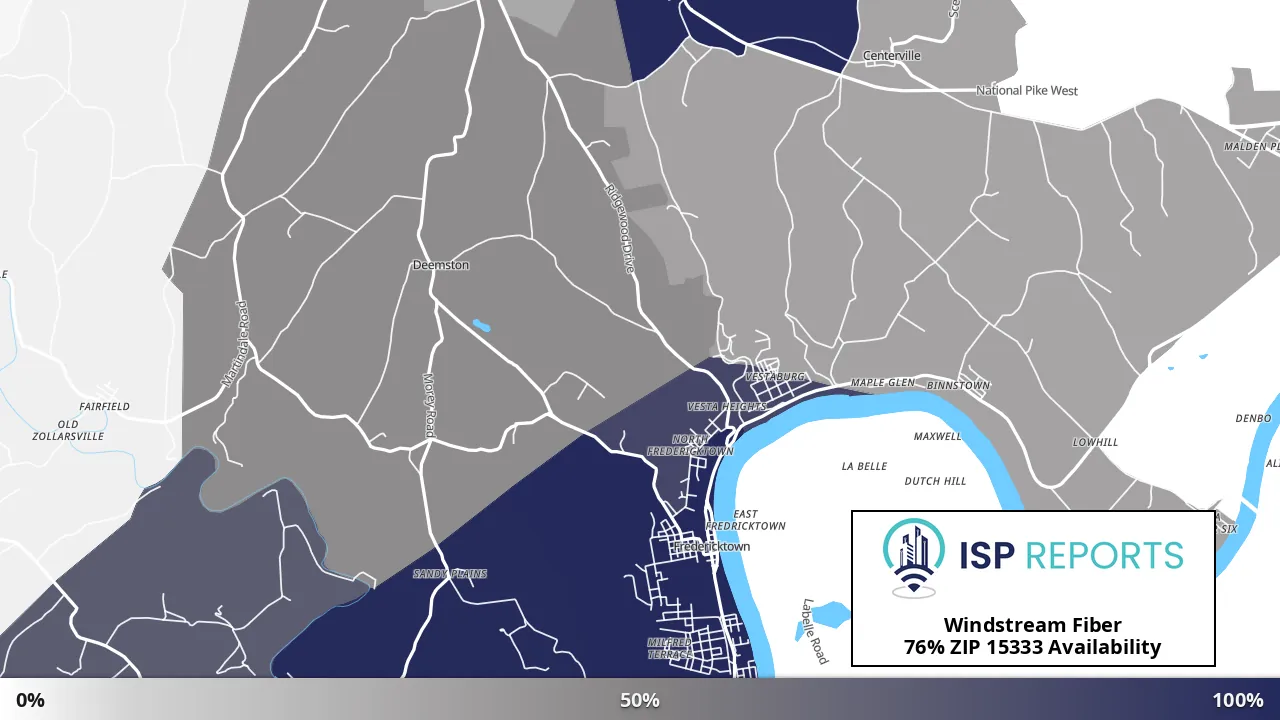 15333, PA map of internet availability