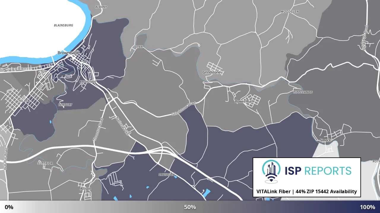 15442, PA map of internet availability