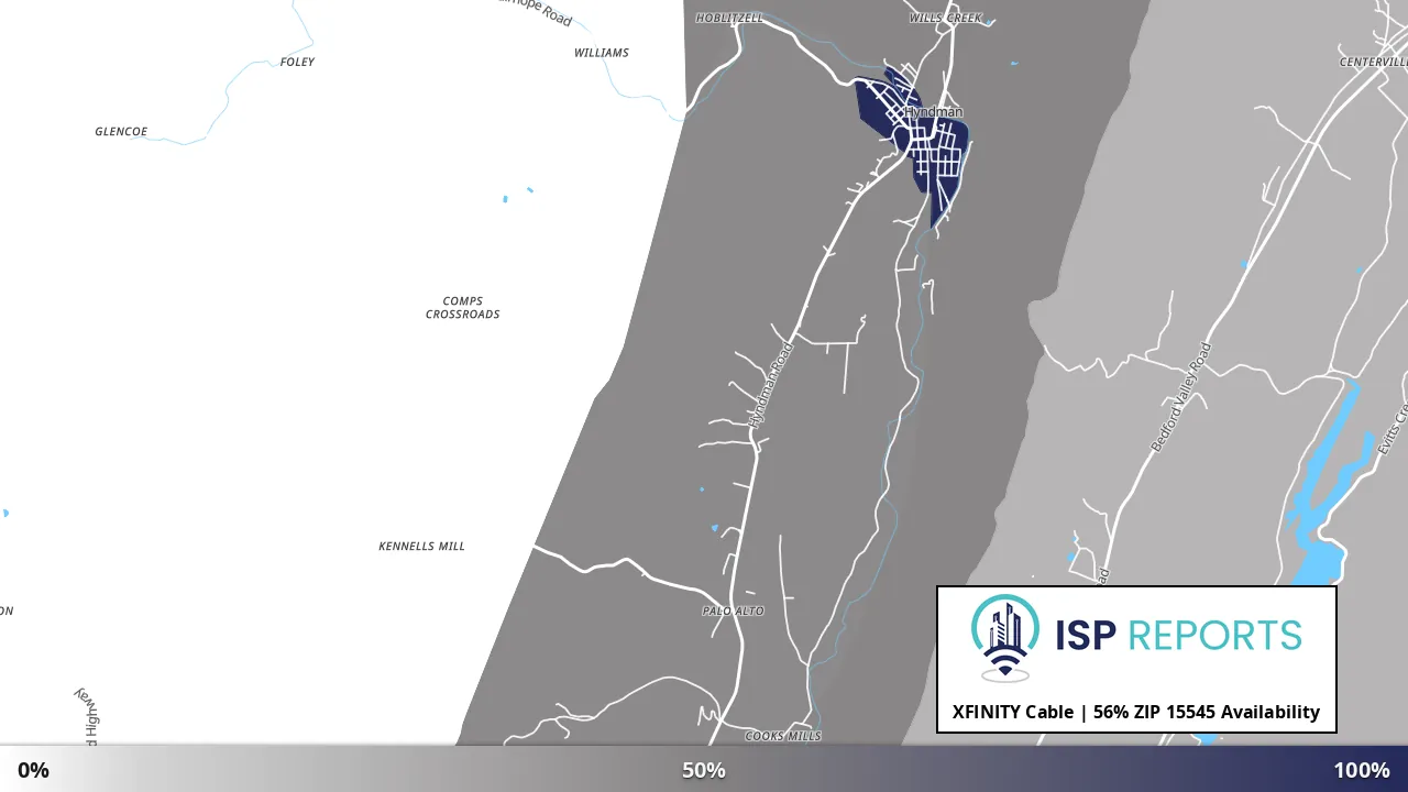 15545, PA map of internet availability