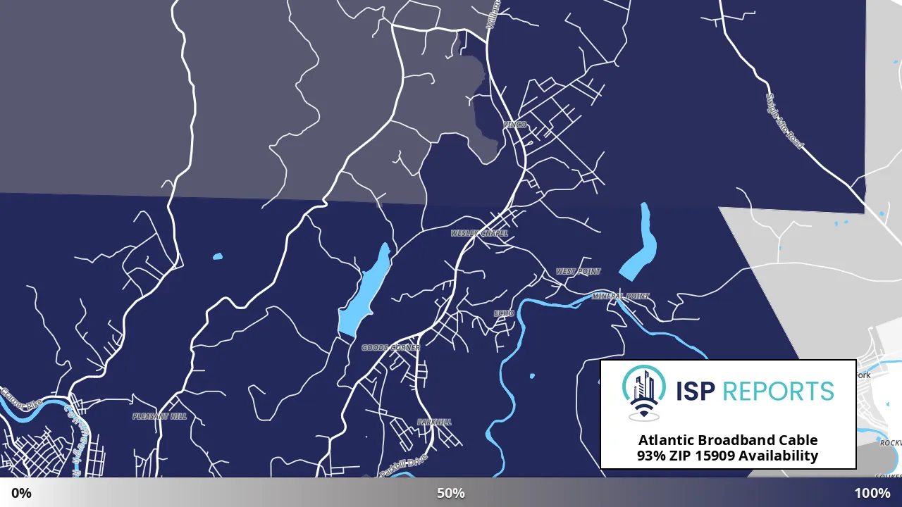 15909, PA map of internet availability