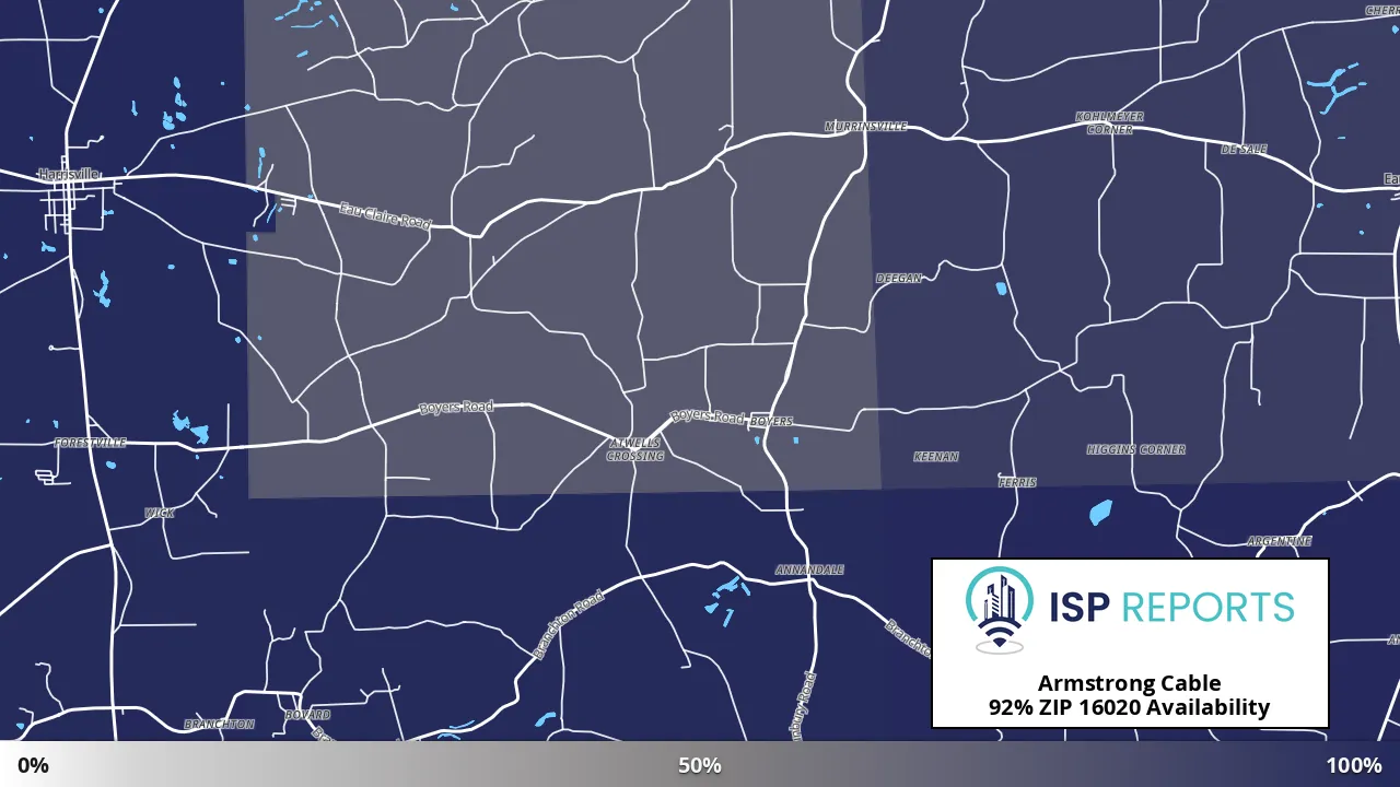 16020, PA map of internet availability