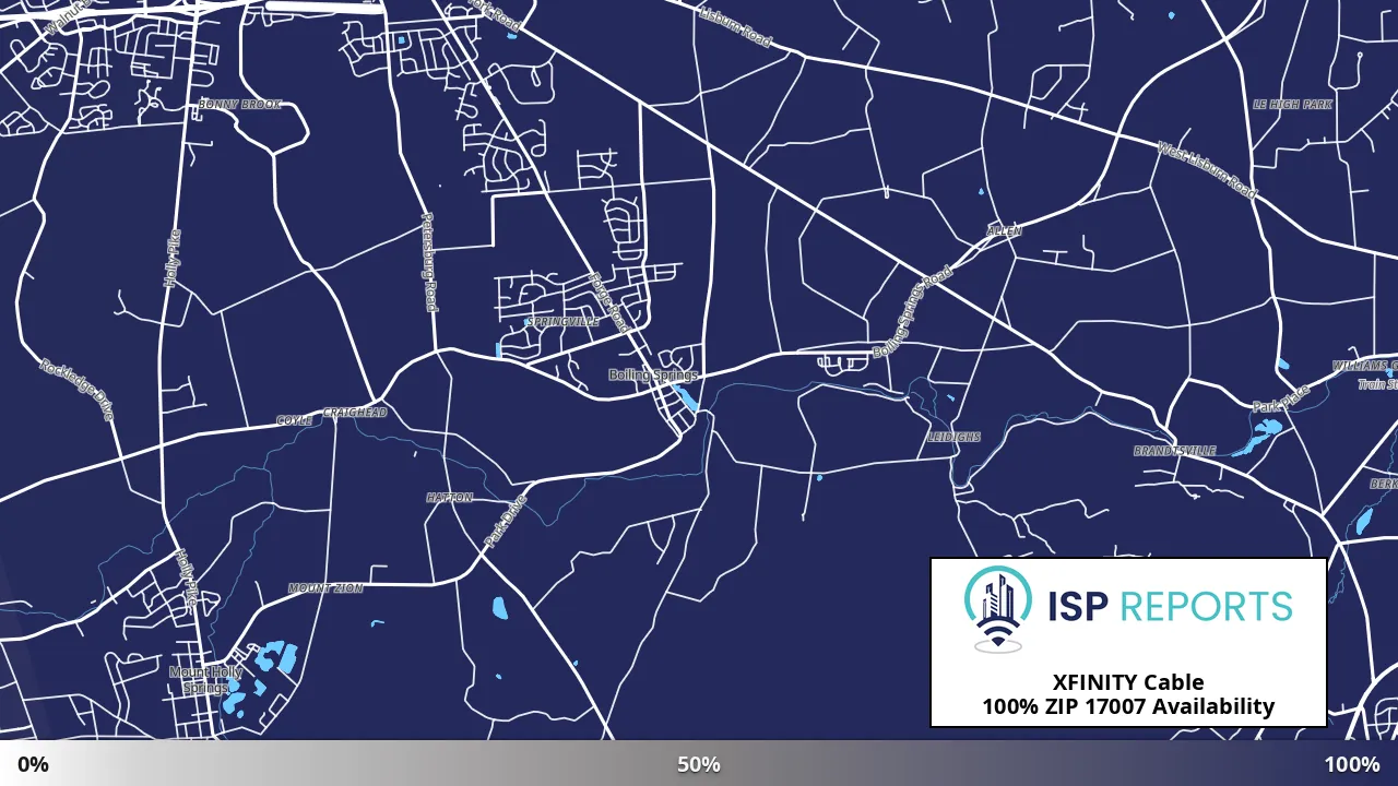 17007, PA map of internet availability
