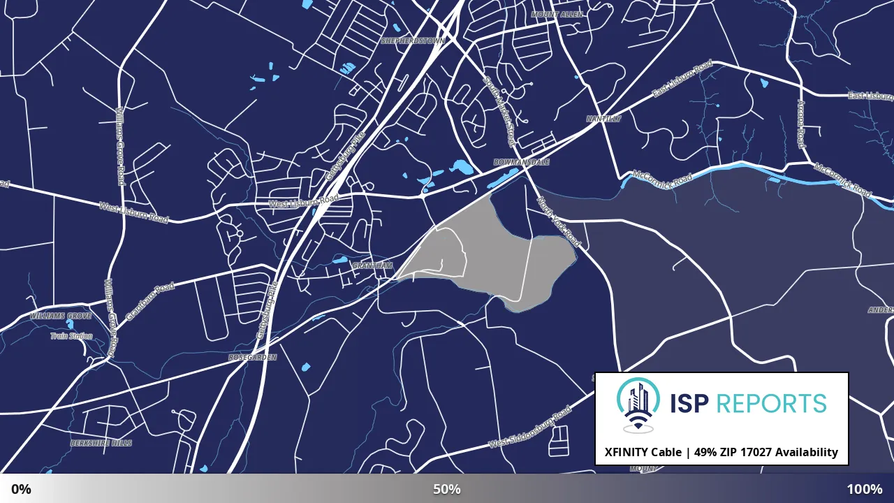 17027, PA map of internet availability
