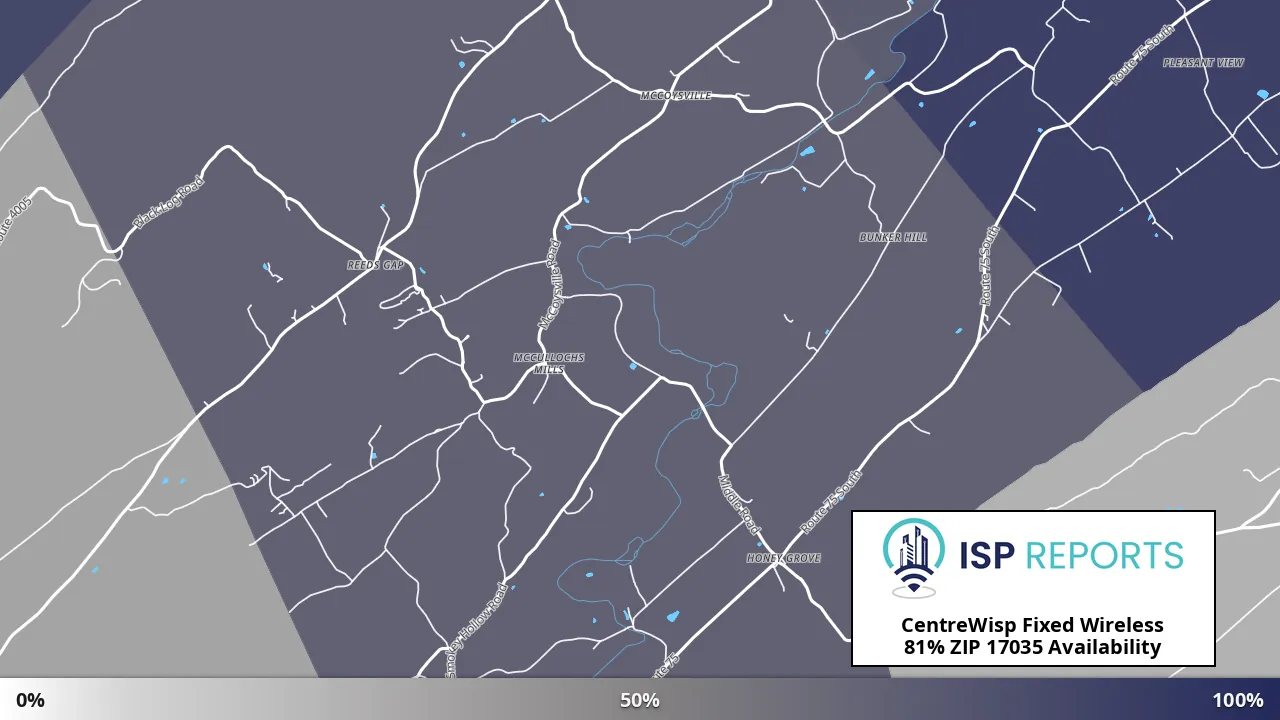 17035, PA map of internet availability