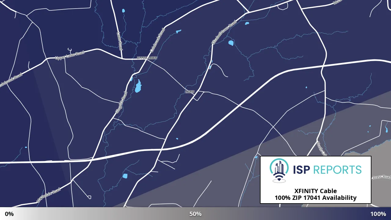 17041, PA map of internet availability