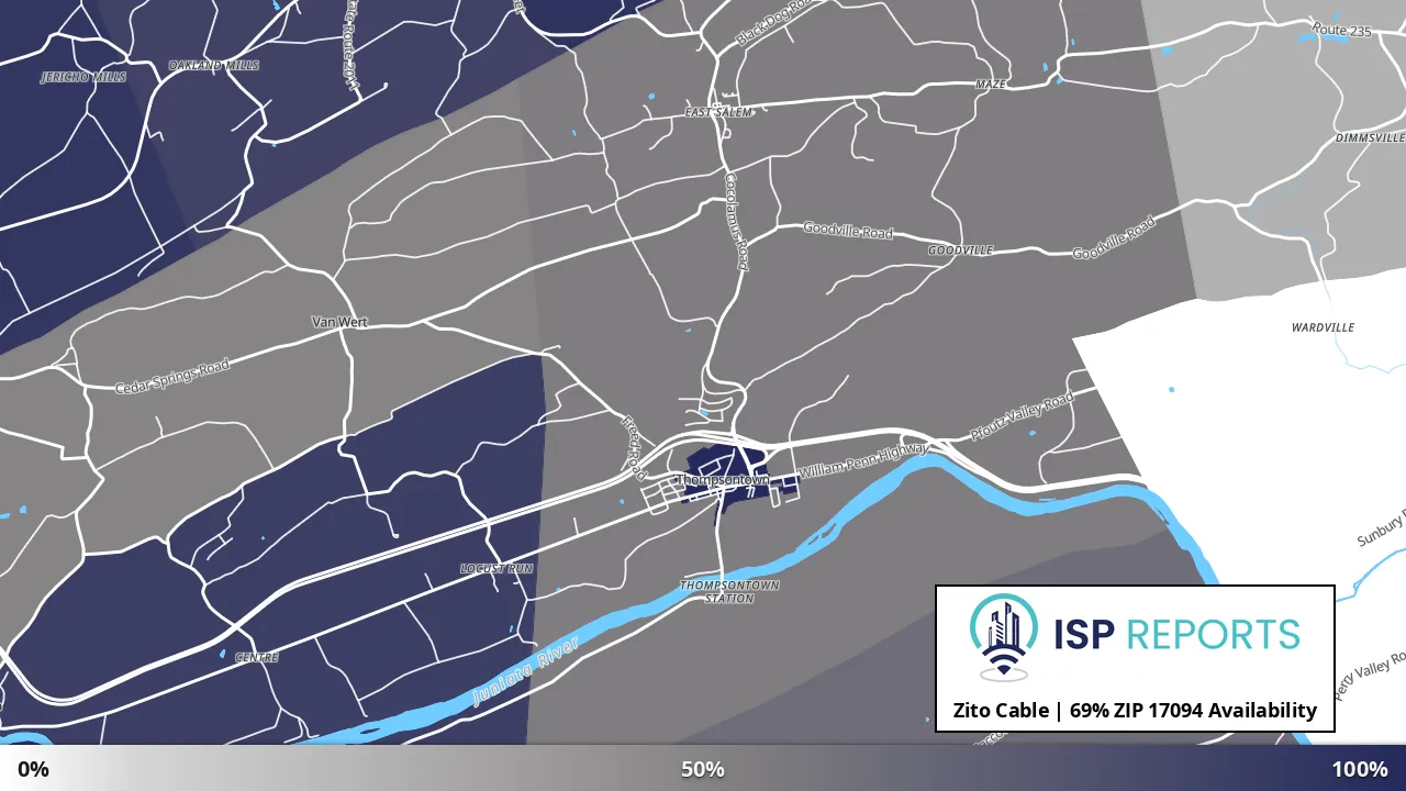 17094, PA map of internet availability