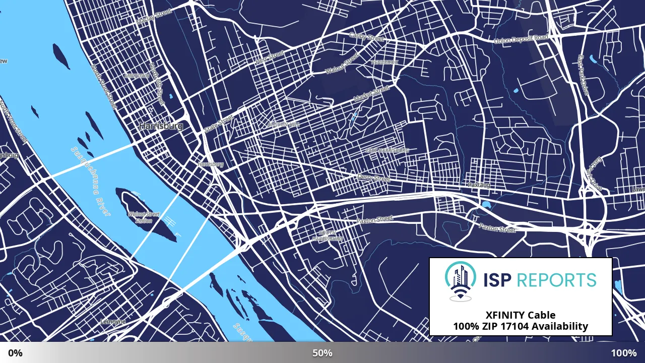 17104, PA map of internet availability