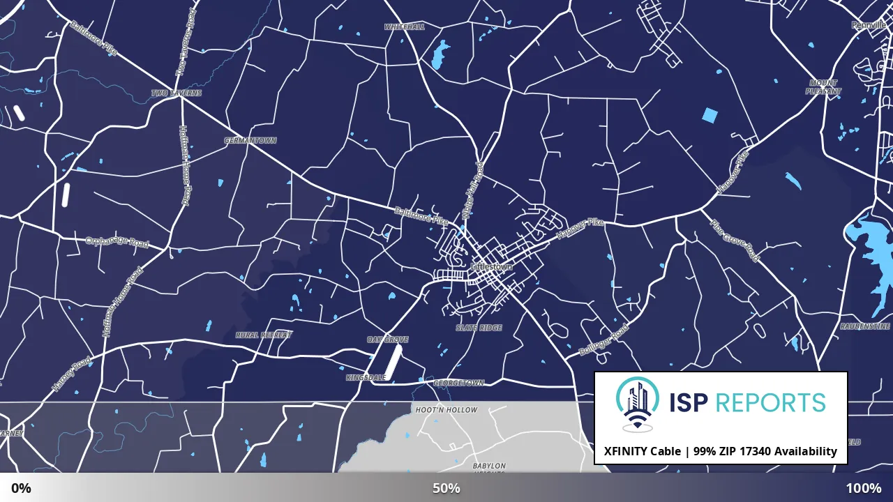 17340, PA map of internet availability