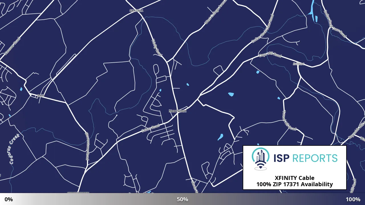 17371, PA map of internet availability