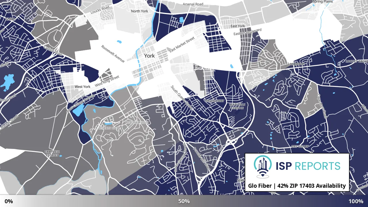 17403, PA map of internet availability