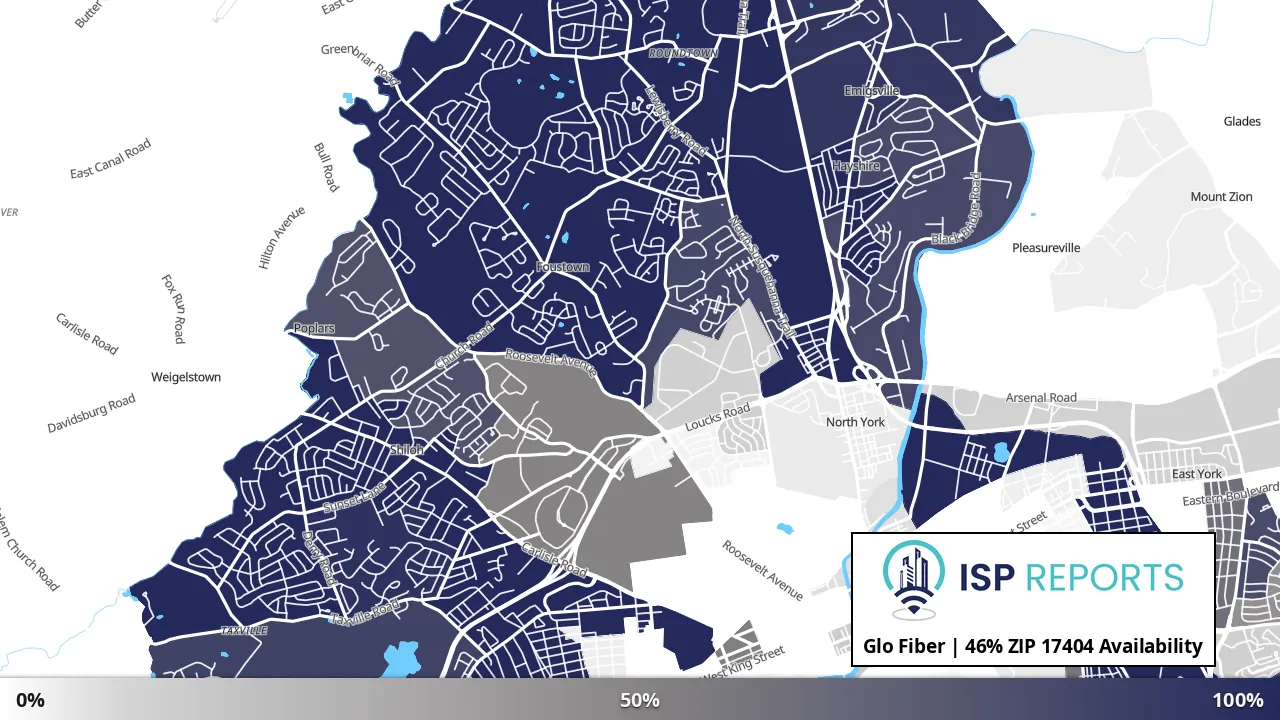 17404, PA map of internet availability