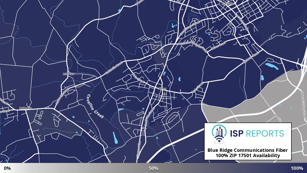 17501, PA map of internet availability