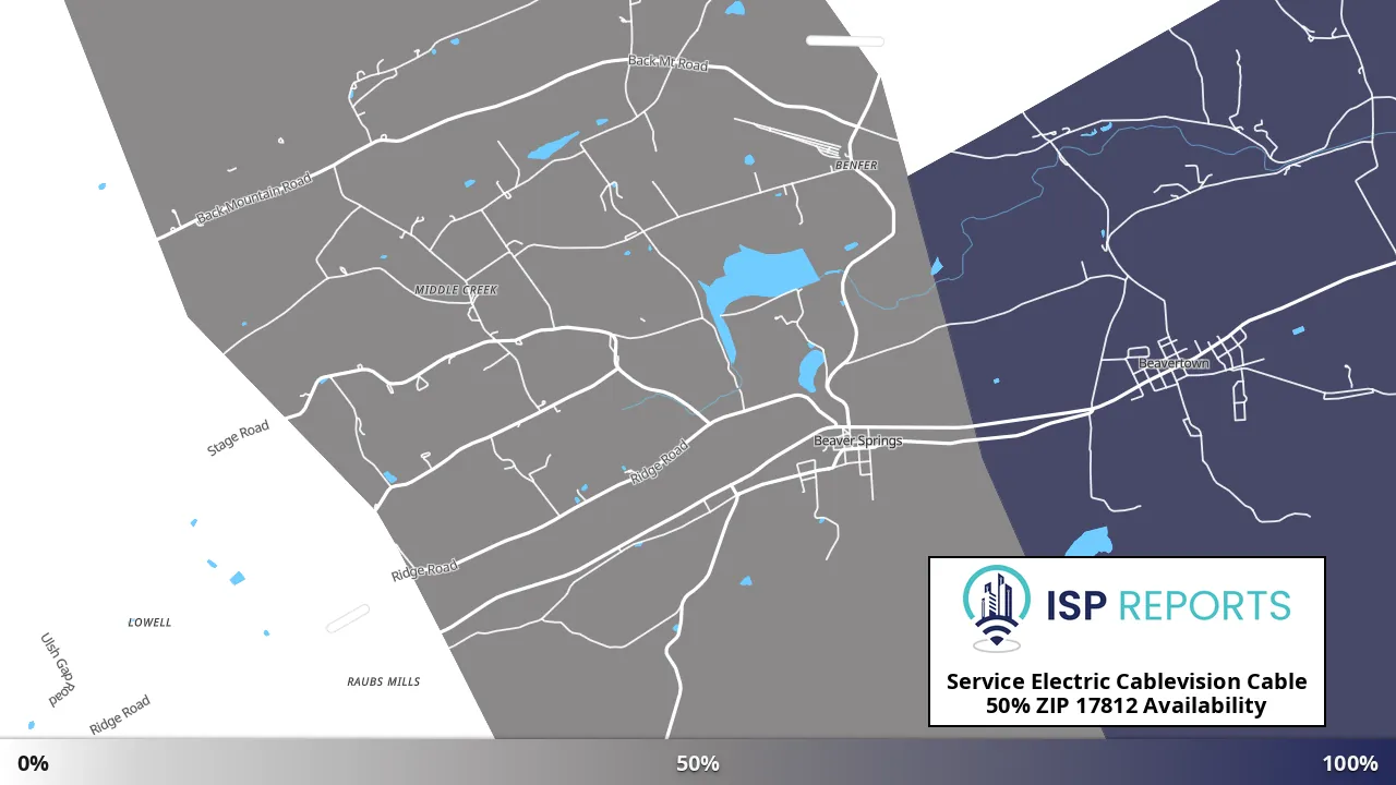17812, PA map of internet availability