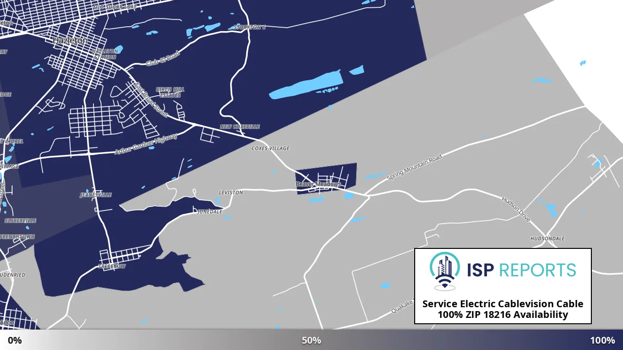 18216, PA map of internet availability