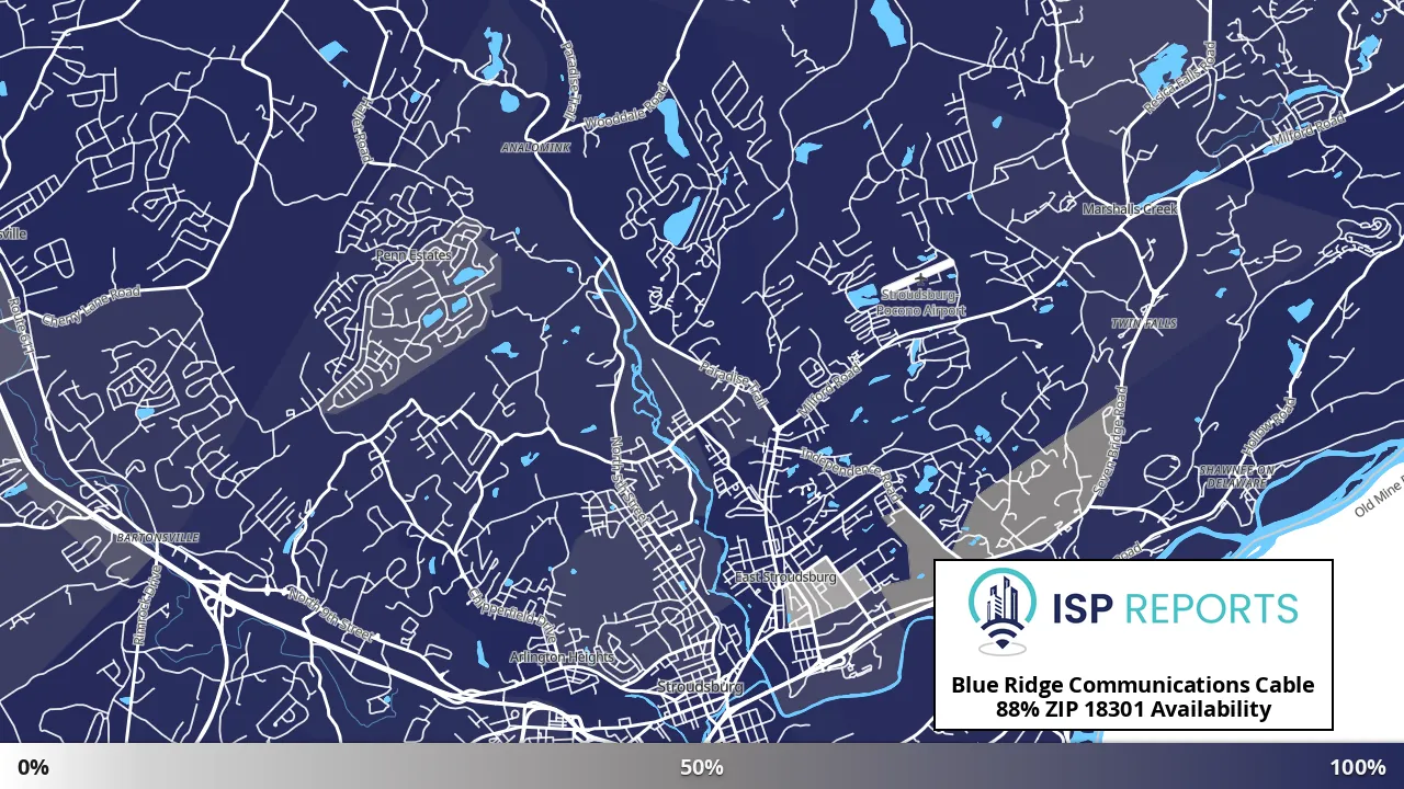 18301, PA map of internet availability