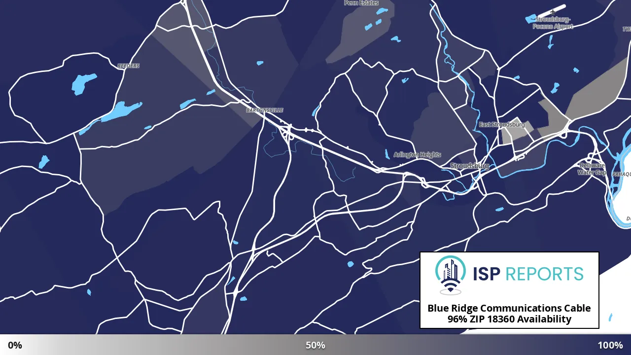 18360, PA map of internet availability