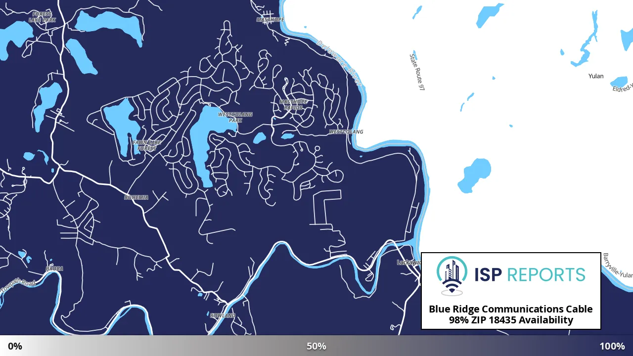 18435, PA map of internet availability