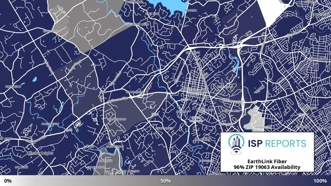 19063, PA map of internet availability