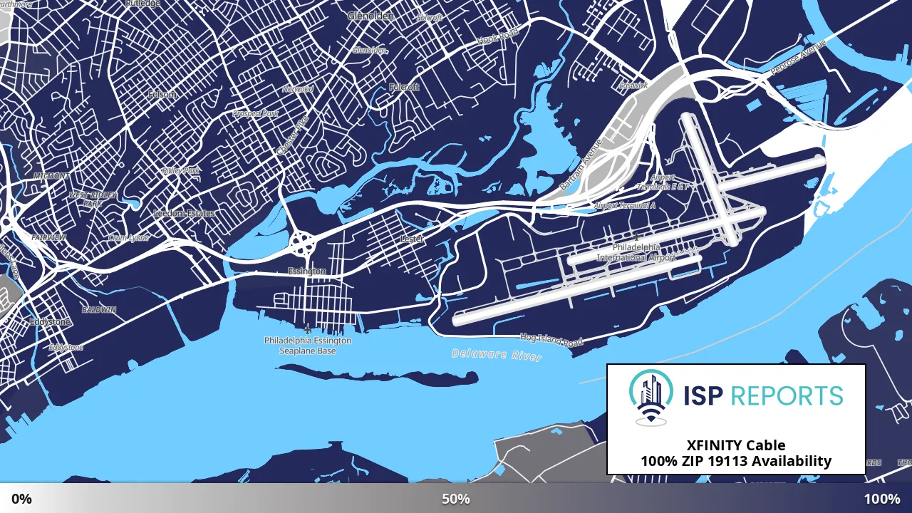 19113, PA map of internet availability