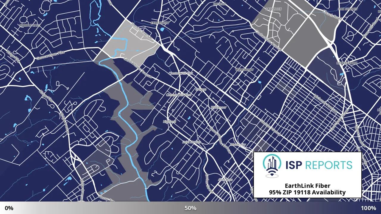 19118, PA map of internet availability