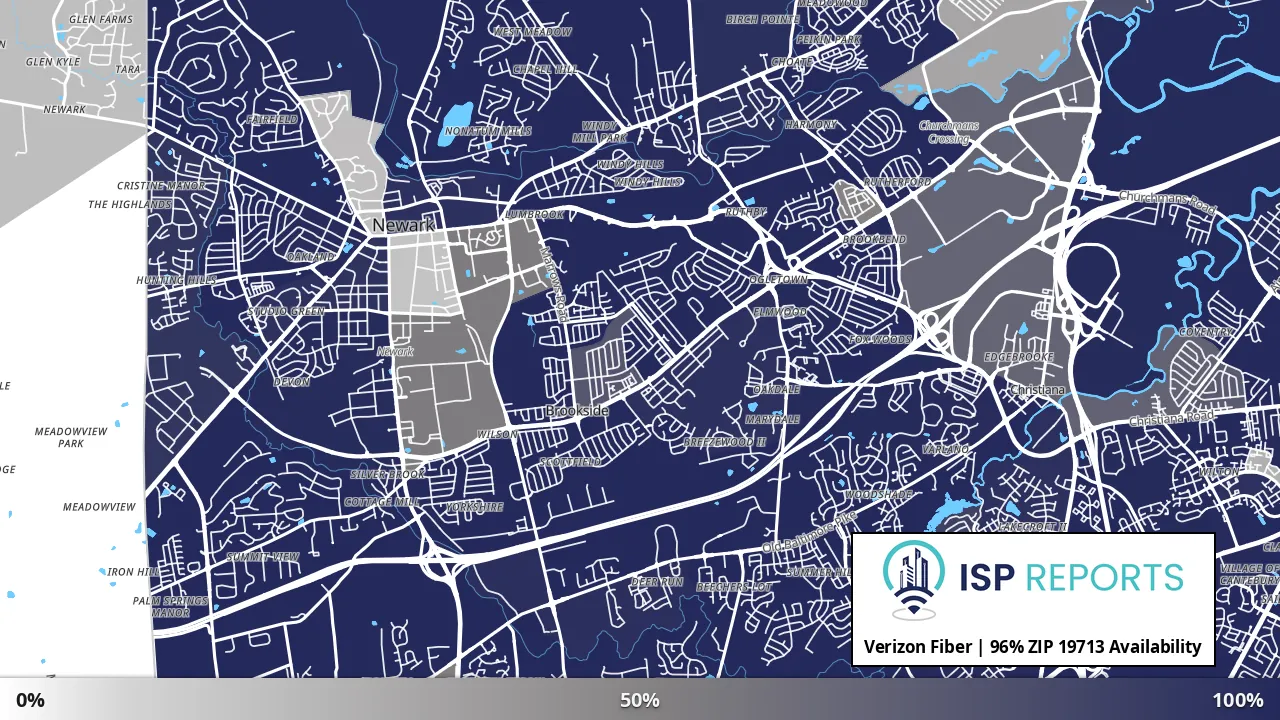 19713, DE map of internet availability