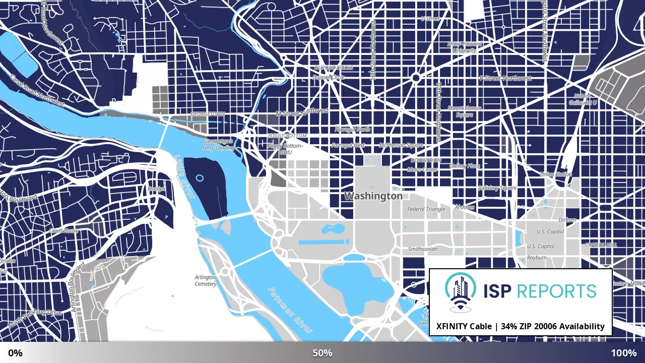 20006, DC map of internet availability