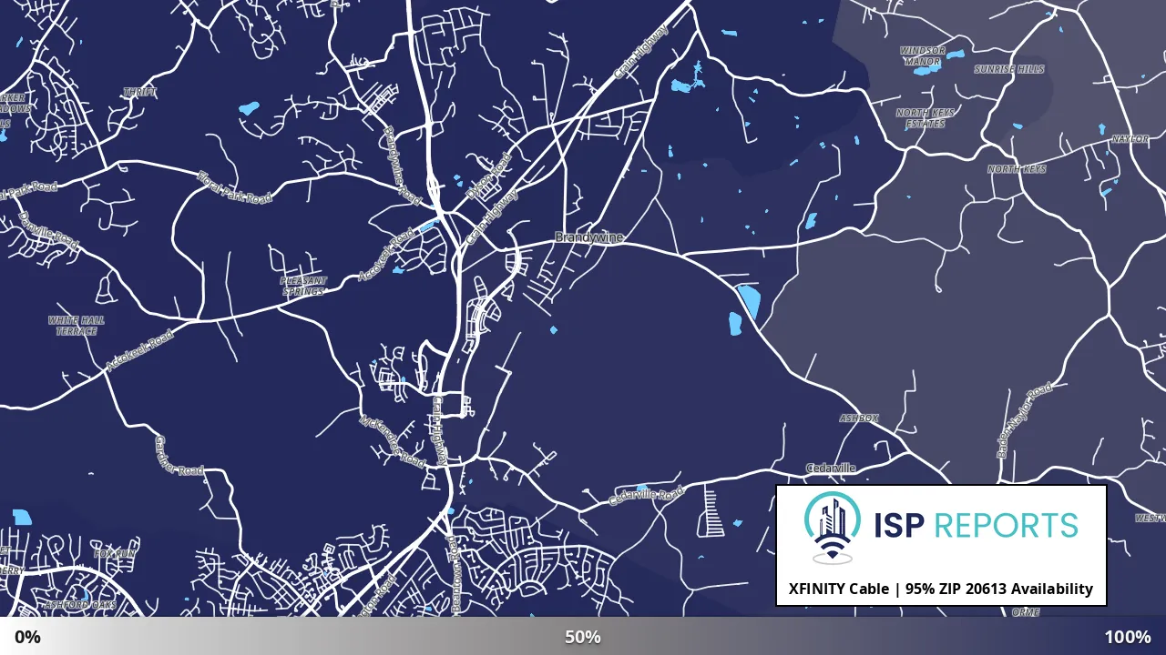 20613, MD map of internet availability