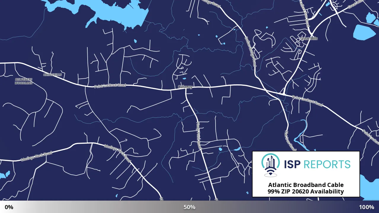 20620, MD map of internet availability