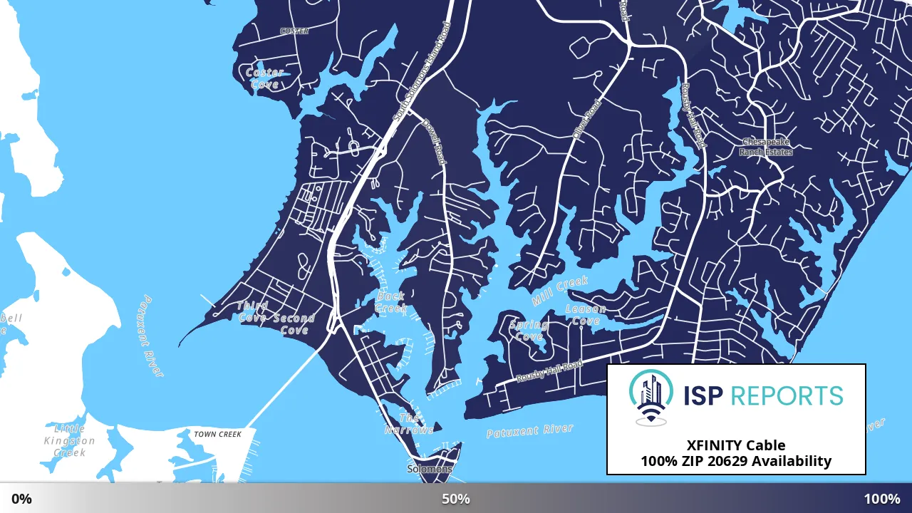 20629, MD map of internet availability