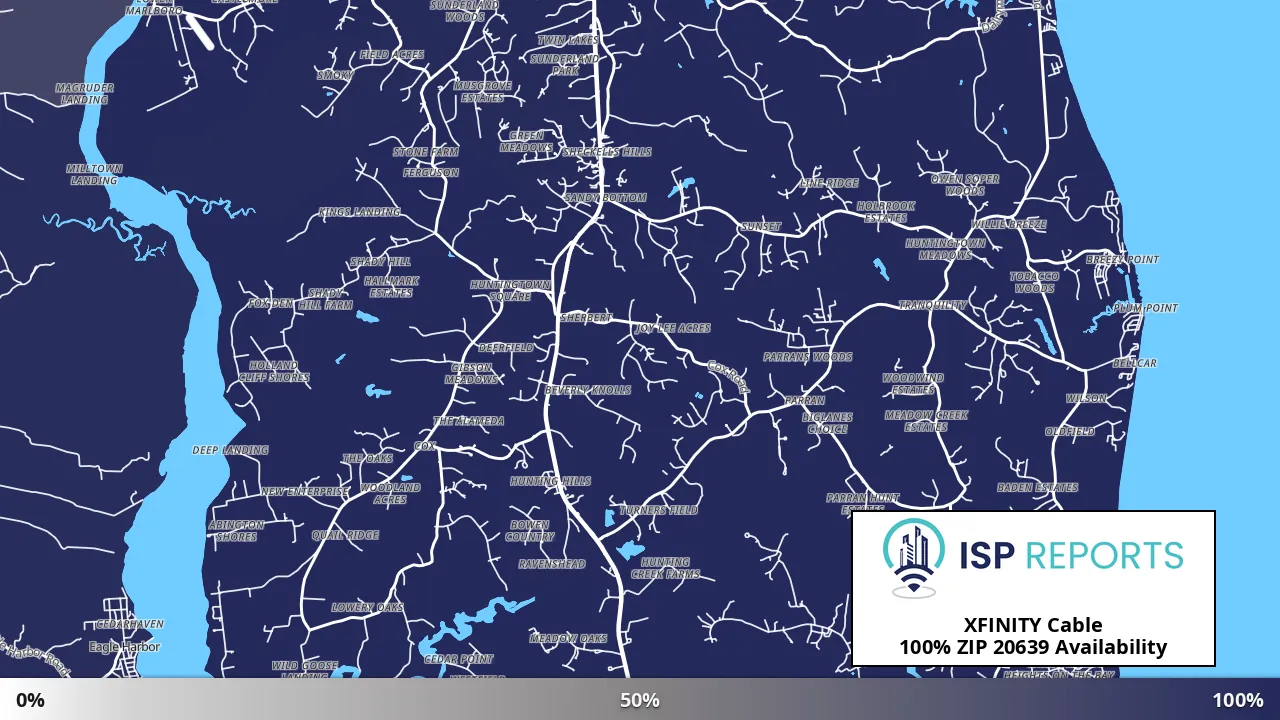20639, MD map of internet availability
