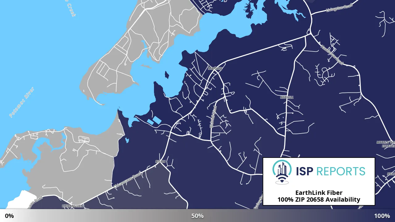 20658, MD map of internet availability