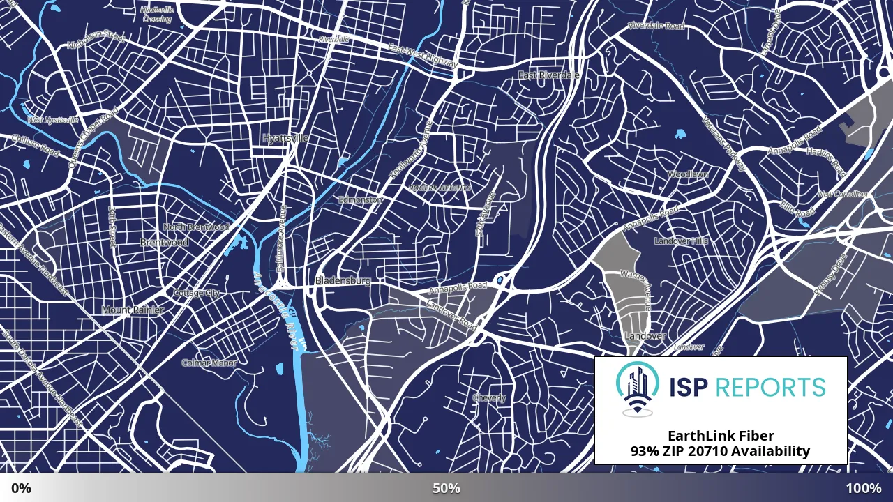 20710, MD map of internet availability