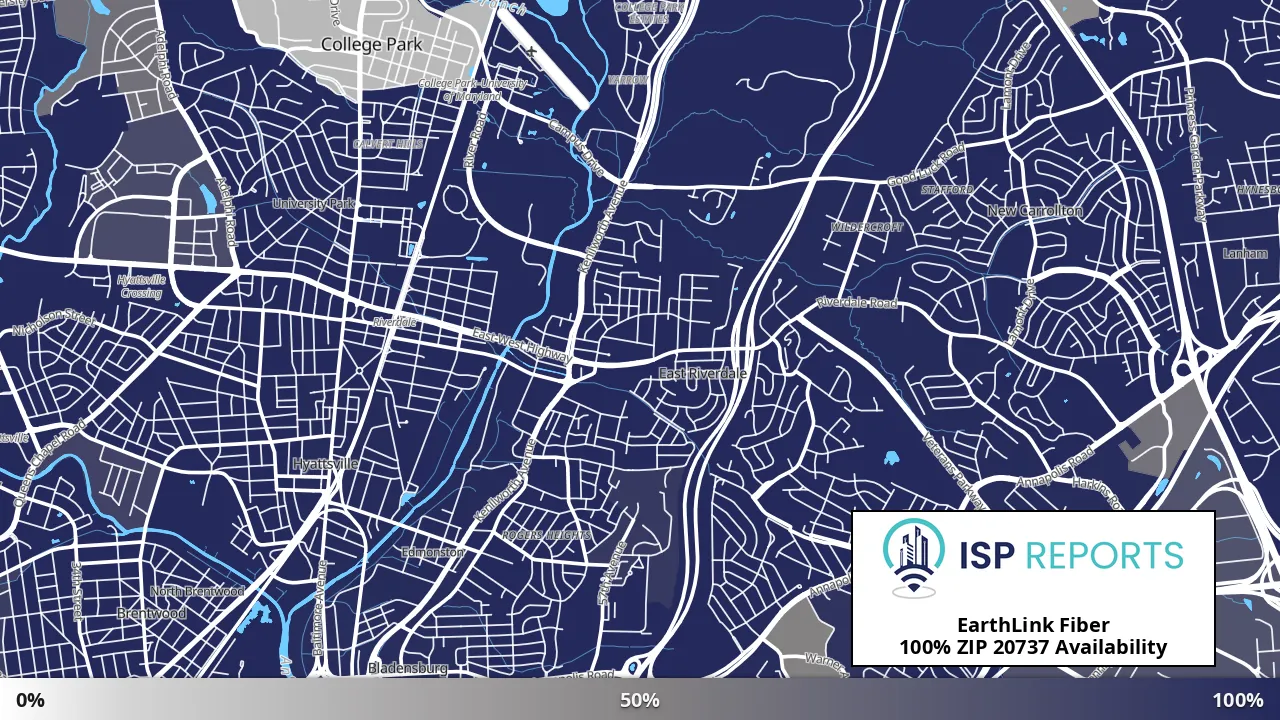 20737, MD map of internet availability